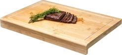Houten Snijplank Coninx Voor Werkblad Of Tafel | Snijplank Met Steunrand En Sapgroef | 45x30CM | 2,5CM Dik | Bamboe -Keukenbarbecue 1200x541