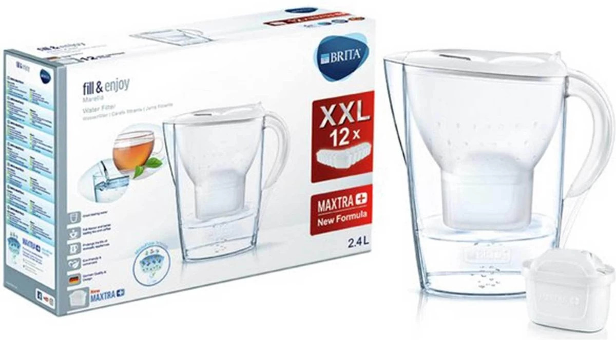BRITA - Waterfilterkan Marella Cool - Wit - 2,4L + 12 MAXTRA+ Waterfilterpatronen 20 BRITA - Waterfilterkan Marella Cool - Wit - 2,4L + 12 MAXTRA+ Waterfilterpatronen - Afbeelding 18