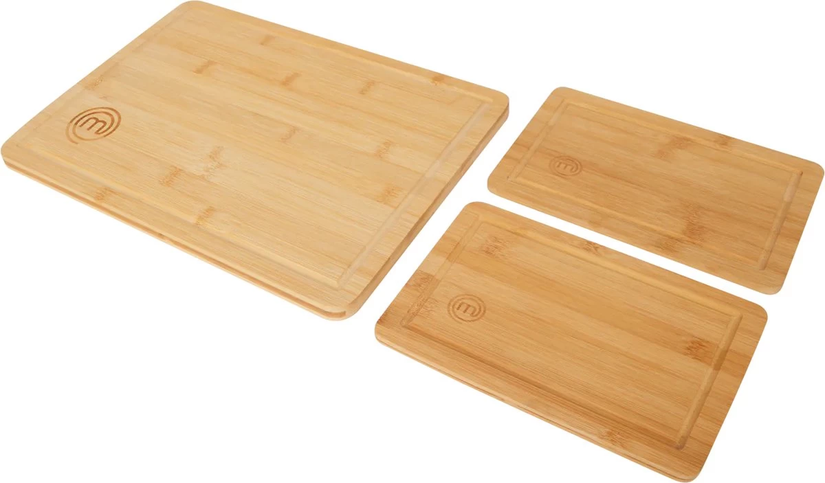 Set Snijplanken Masterchef - 3 Delig + 3 Delig Messenset - Bamboo Luxe Design - Duurzaam Hout - Keuken - Wonen - Cadeau Chef - Kook Gadget - Paas Cadeau 5 Set Snijplanken Masterchef - 3 Delig + 3 Delig Messenset - Bamboo Luxe Design - Duurzaam Hout - Keuken - Wonen - Cadeau Chef - Kook Gadget - Paas Cadeau - Afbeelding 3