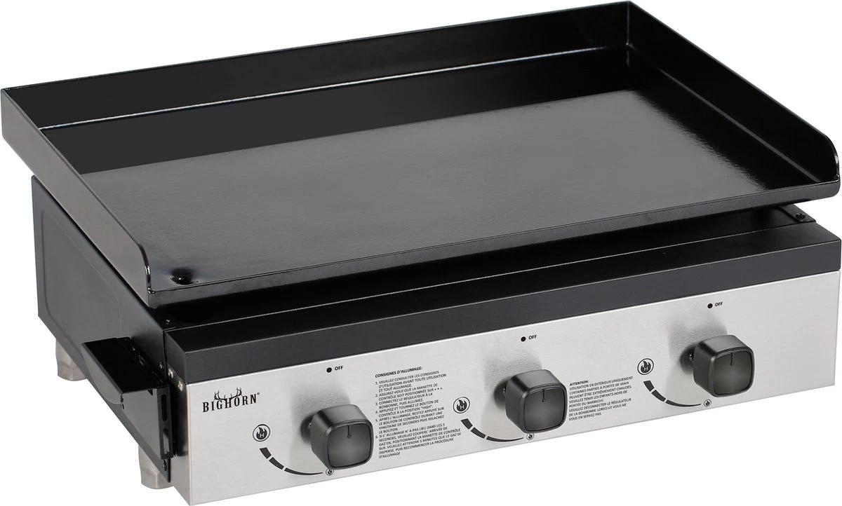 Bighorn Plancha Grill - Gasbarbecue – Tabletop – Draagbaar – 3 Branders