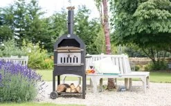 Merkloos MaxxGarden Pizza Oven - Smoker Barbecue Houtskool 45 X 65 X 158cm -Keukenbarbecue 1200x745
