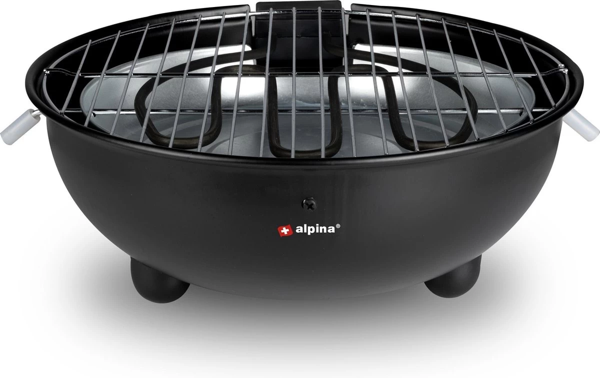 Alpina Elektrische BBQ - Tafel-Barbecue - Geen Rook - Binnen Barbecueën - 1250W - Ø 30 Cm - Zwart 6 Alpina Elektrische BBQ - Tafel-Barbecue - Geen Rook - Binnen Barbecueën - 1250W - Ø 30 Cm - Zwart - Afbeelding 4