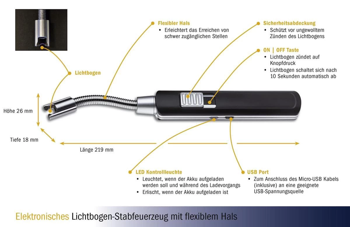 TFA Dostmann HOMIEZ - Keukenhulpen - Staafaansteker Elektrisch USB 9 TFA Dostmann HOMIEZ - Keukenhulpen - Staafaansteker Elektrisch USB - Afbeelding 7