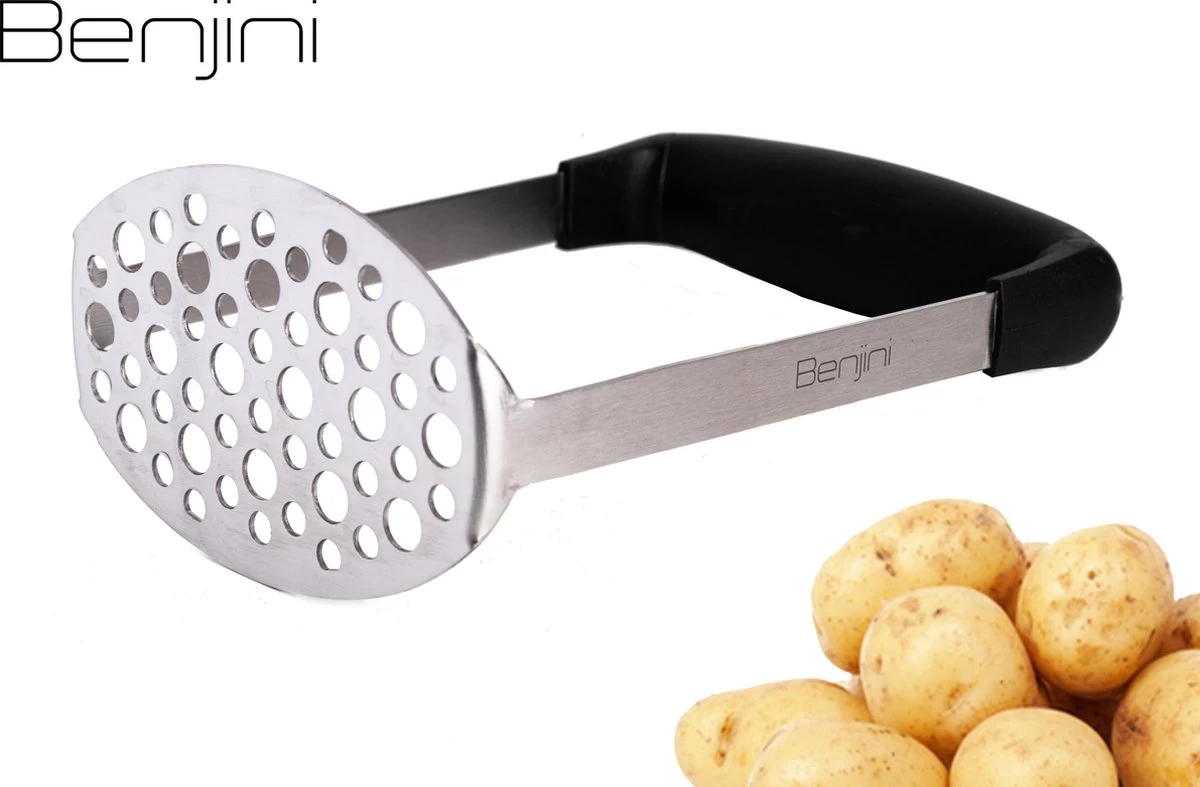 Aardappelstamper | Professioneel | Stamper | Pureestamper | Potato Masher | Pureerder | Stamppot Stamper | Matt Steel | Horizontale Handgreep | Professioneel | Ergonomische Handgreep | Handmatig | Vaatwasserbestendig 3 Aardappelstamper | Professioneel | Stamper | Pureestamper | Potato Masher | Pureerder | Stamppot Stamper | Matt Steel | Horizontale Handgreep | Professioneel | Ergonomische Handgreep | Handmatig | Vaatwasserbestendig