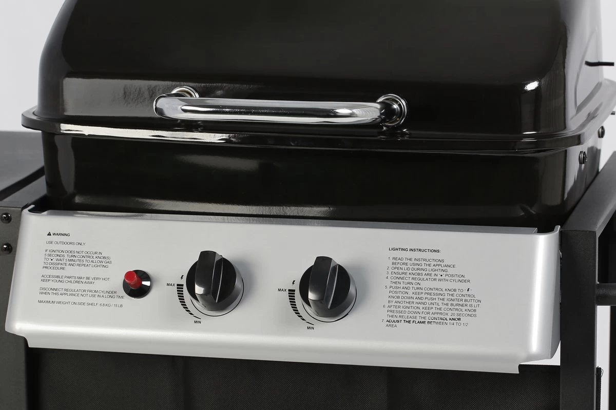 Bighorn Gasbarbecue En Grill – 2 Branders – Zwart 8 Bighorn Gasbarbecue En Grill – 2 Branders – Zwart - Afbeelding 6