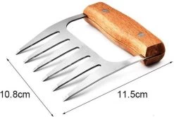 GrillX Luxe Vleesklauwen - Houten Handvat - RVS Meat Claws - Vleesshredder - Pulled Pork, Chicken - BBQ Accesoires -Keukenbarbecue 1200x806 3