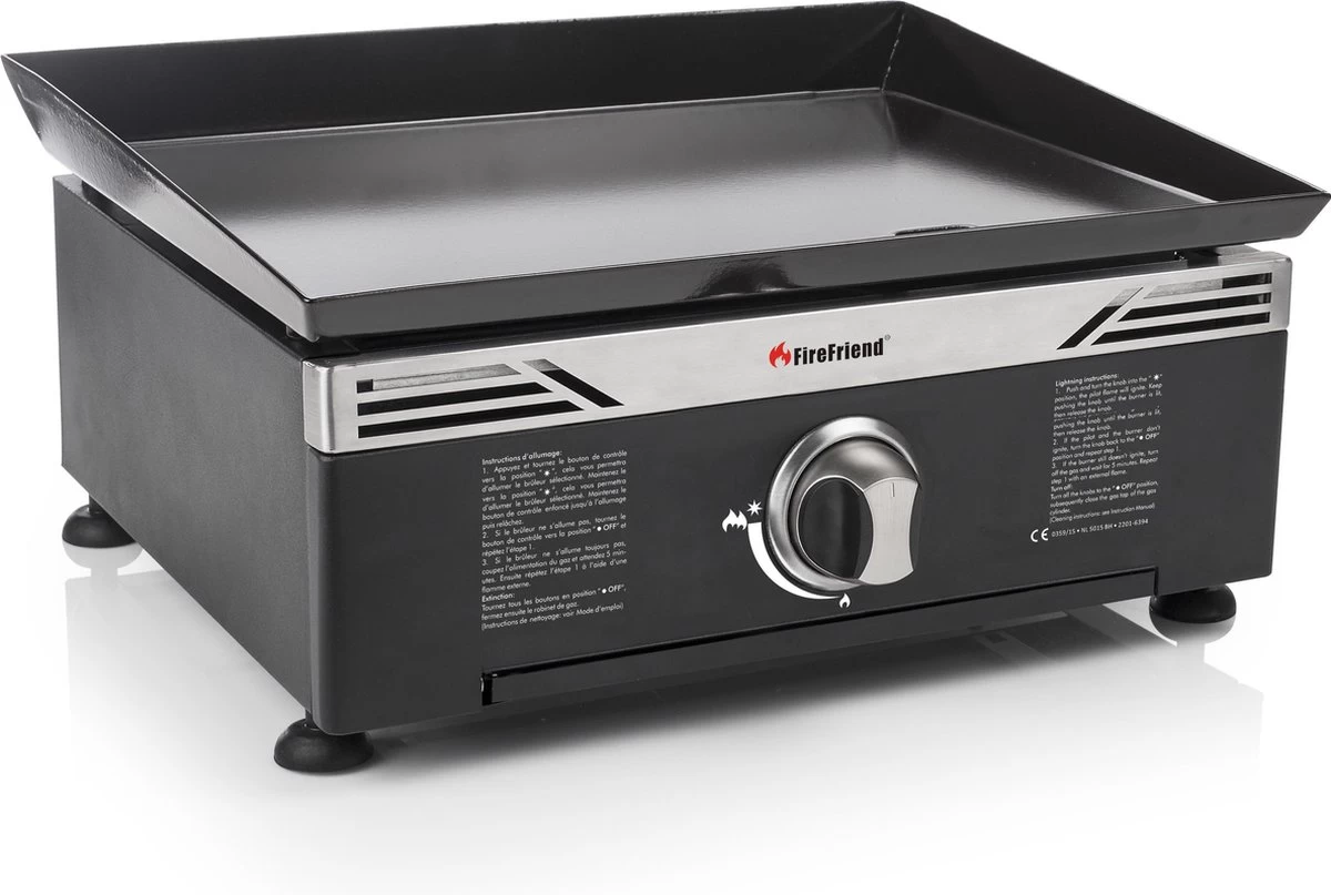 BBQ Op Gas Met Bakplaat 44,5 X 49,5 Cm 3 BBQ Op Gas Met Bakplaat 44,5 X 49,5 Cm