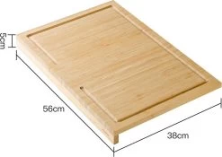 Zindoo Bamboe Snijplank Met Saprand - Werkblad - Aanrecht Snijplank - Bamboo Werkblad - Rand Voor Stabiliteit - Broodplank - FSC Bamboe - Duurzaam Hout - ZIN-BCB-01 -Keukenbarbecue 1200x851