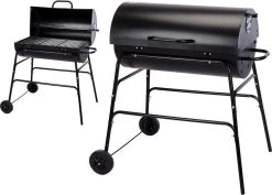 BBQ XL Houtskoolbarbecue - Cilindervorm - Grilloppervlak (LxB) 71 X 35 Cm - Zwart -Keukenbarbecue 1200x860 1