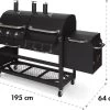 Klarstein Kingsville Double Barbecue - Houtskool- En Gasbarbecue - Smoker BBQ - Inclusief Deksels En Thermometer - Met 2 Roosters - Zwart -Keukenbarbecue 1200x870 2