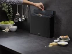 Joseph Joseph JosephJoseph - Folio - Steel - Snijplank - In Houder - Groot - Set Van 5 Stuks - Zwart -Keukenbarbecue 1200x899 18