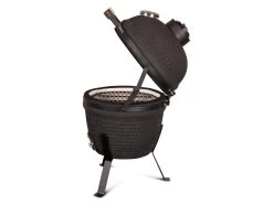 Patton Kamado Grill 13" - Keramisch - Kookoppervlak Ø 28 - Mat Zwart -Keukenbarbecue 1200x900 13