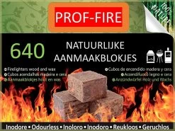 PROF-FIRE - 640 Aanmaakblokjes Bruin- Voordeelbox - Ecologisch - Milieuvriendelijk - CO2 Neutraal - Fire-Up Kwaliteit -Keukenbarbecue 1200x900 3