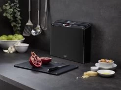 Joseph Joseph JosephJoseph - Folio - Steel - Snijplank - In Houder - Groot - Set Van 5 Stuks - Zwart -Keukenbarbecue 1200x900 52