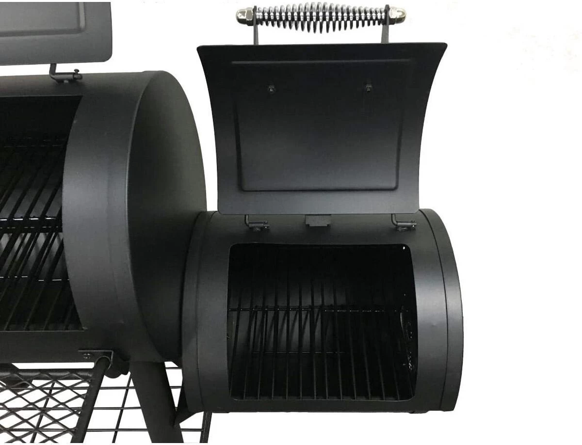 Fire Beam Houtskool Barbecue - Grilloppervlak (LxB) 35 X 66 Cm - Smoker - Zwart 8 Fire Beam Houtskool Barbecue - Grilloppervlak (LxB) 35 X 66 Cm - Smoker - Zwart - Afbeelding 6