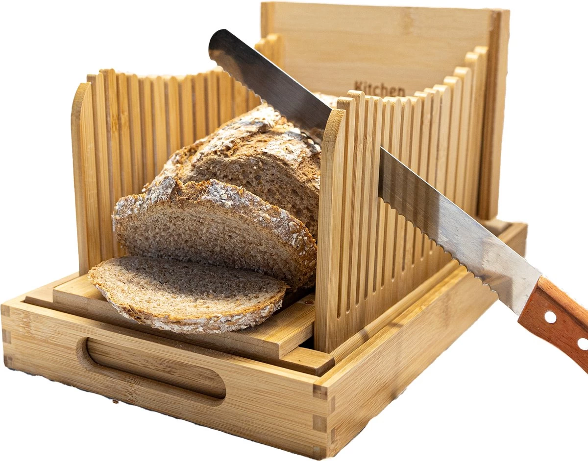 Merkloos Kitchen Seven, Broodsnijder Hulpmiddel, Bamboe Broodplank, Brood Snijden Handmatig, Inclusief Gratis Broodmes 7 Merkloos Kitchen Seven, Broodsnijder Hulpmiddel, Bamboe Broodplank, Brood Snijden Handmatig, Inclusief Gratis Broodmes - Afbeelding 5