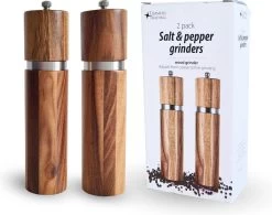 Luxe Peper En Zoutmolen Set - Pepermolen - Acacia Hout - RVS - 21cm Rond 16 Luxe Peper En Zoutmolen Set - Pepermolen - Acacia Hout - RVS - 21cm Rond -Keukenbarbecue 1200x946 4