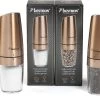 Bestron 2x Elektrische Zout- & Pepermolen, Kruidenmolen Met LED Verlichting & "Gravity" Start- / Stop Functie, Keramisch Maalwerk, Vordeelset, Concept: Copper Collection -Keukenbarbecue 1200x957 1