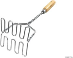 Merkloos Aardappelstamper - Houtgreep - 10x10x38cm