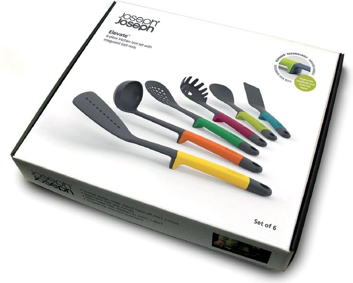 Giftbox Elevate Keukenhulpen Set Van 6 Stuks - Joseph Joseph 4 Giftbox Elevate Keukenhulpen Set Van 6 Stuks - Joseph Joseph - Afbeelding 2