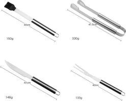 Sens Design BBQ Accesoires - 18 Delig - BBQ Gereedschapset Koffer -Keukenbarbecue 1200x969