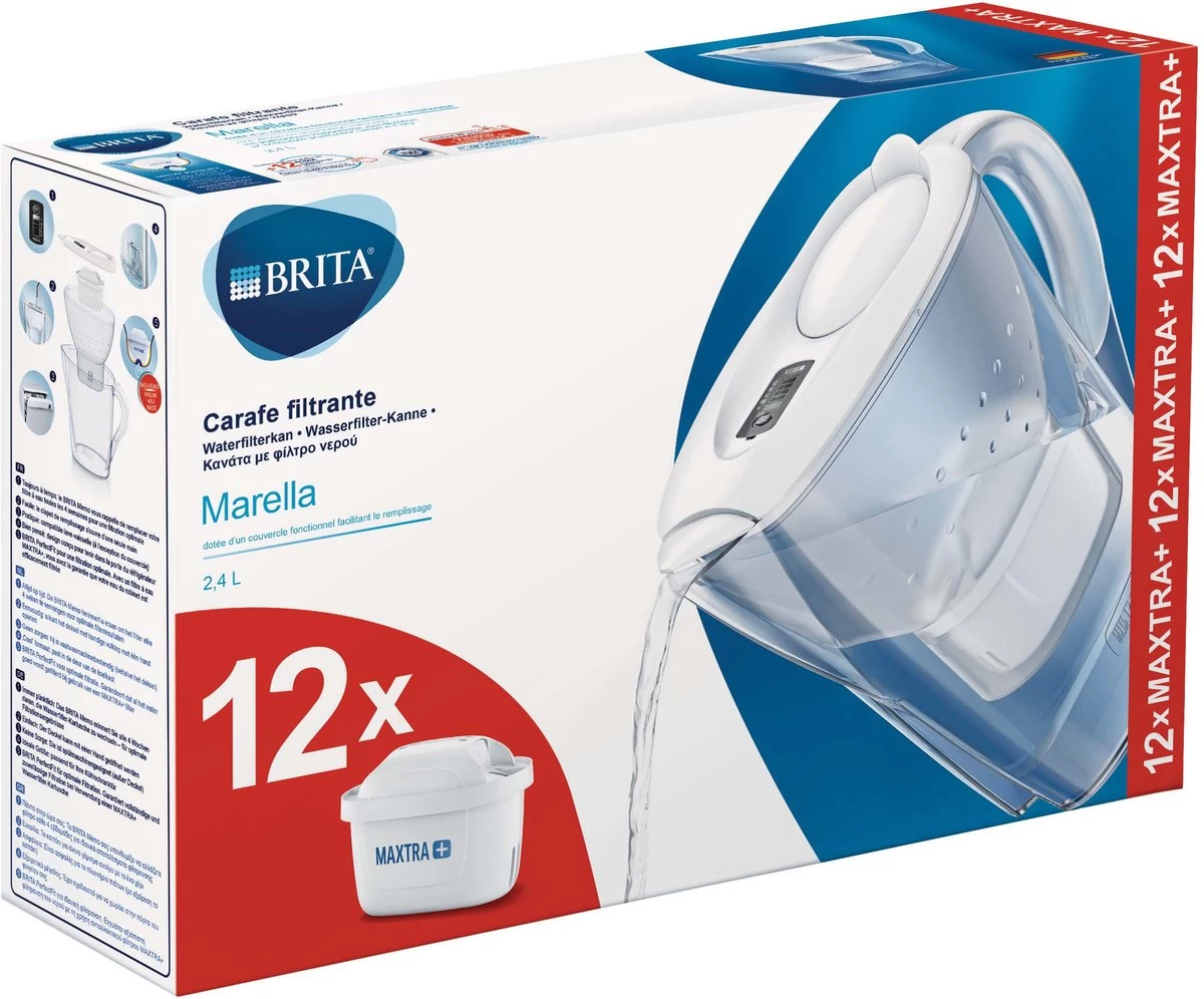 BRITA - Waterfilterkan Marella Cool - Wit - 2,4L + 12 MAXTRA+ Waterfilterpatronen 19 BRITA - Waterfilterkan Marella Cool - Wit - 2,4L + 12 MAXTRA+ Waterfilterpatronen - Afbeelding 17
