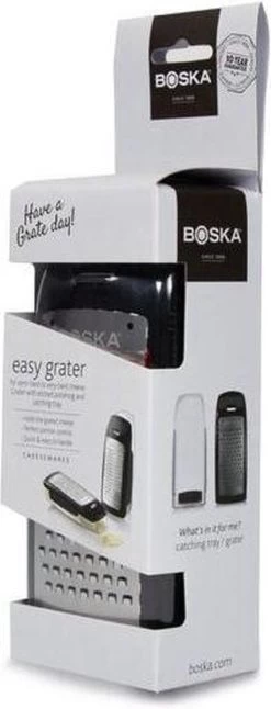Boska Easy Grater - Tafelrasp - RVS - Zwart - Met Opvangbakje -Keukenbarbecue 459x1200