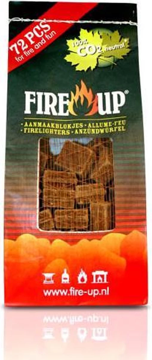 Fire-Up Aanmaakblokjes Bruin Zak/72st 5 Fire-Up Aanmaakblokjes Bruin Zak/72st - Afbeelding 3