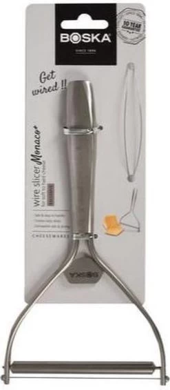 Boska Kaasschaaf Met Snijdraad Monaco+ - Kaasschaaf Voor Jonge Kaas - Kaaschaaf Voor Korstloze Zachte En Jonge Kaas - Draadsnijder - RVS - Keukengerei - Keuken Accessoires - 10 Jaar Garantie -Keukenbarbecue 525x1200