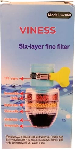 VINESS Waterfilter - Kraanfilter - Drinkwaterfilter - Waterzuivering - Waterbesparend - Duurzaam - Roze -Keukenbarbecue 608x1200