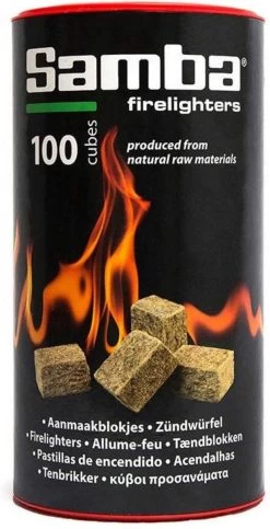 Samba Bruine Aanmaakblokjes Openhaard - 600 Stuks In Kokers - Omdoos -Keukenbarbecue 614x1200 1
