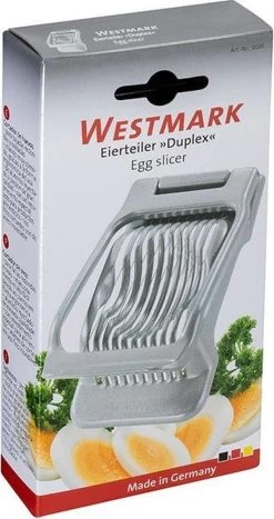 Westmark Duplex Eiersnijder 13,5 X 7,9 X 2,9 Cm - Alu – RVS -Keukenbarbecue 635x1200