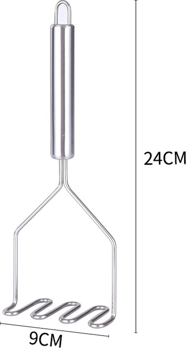 YUGN Pureestamper Aardappelstamper Stamper - Pureerder Stampotstamper - RVS - Cadeau Tip 14 YUGN Pureestamper Aardappelstamper Stamper - Pureerder Stampotstamper - RVS - Cadeau Tip - Afbeelding 12