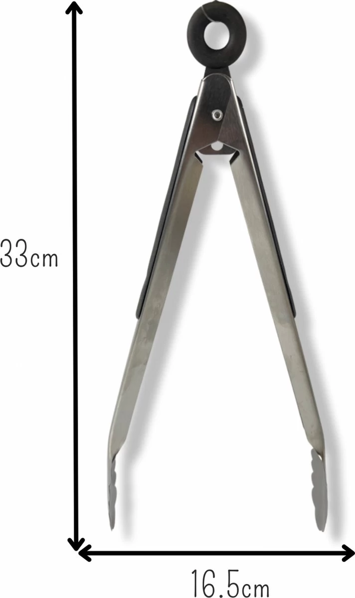 Merkloos RVS - Vleestang - BBQ Tang - Barbecue Accessoires - Keuken Tang - Anti Slip Handvat Met Slot - Salade Tang - 5 Merkloos RVS - Vleestang - BBQ Tang - Barbecue Accessoires - Keuken Tang - Anti Slip Handvat Met Slot - Salade Tang - - Afbeelding 3