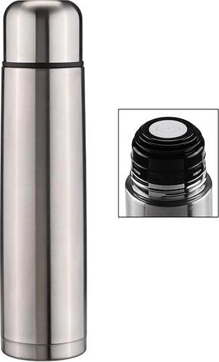 Haushalt 26025 - Thermofles - Thermoskan - 1.0 Liter - RVS 3 Haushalt 26025 - Thermofles - Thermoskan - 1.0 Liter - RVS
