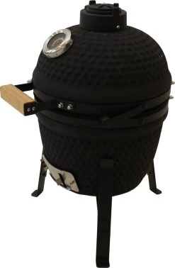 Patton Kamado Grill 13" - Keramisch - Kookoppervlak Ø 28 - Mat Zwart -Keukenbarbecue 784x1200
