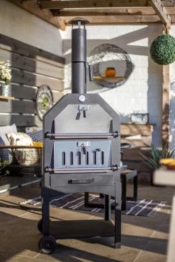 Merkloos MaxxGarden Pizza Oven - Smoker Barbecue Houtskool 45 X 65 X 158cm -Keukenbarbecue 800x1200 19