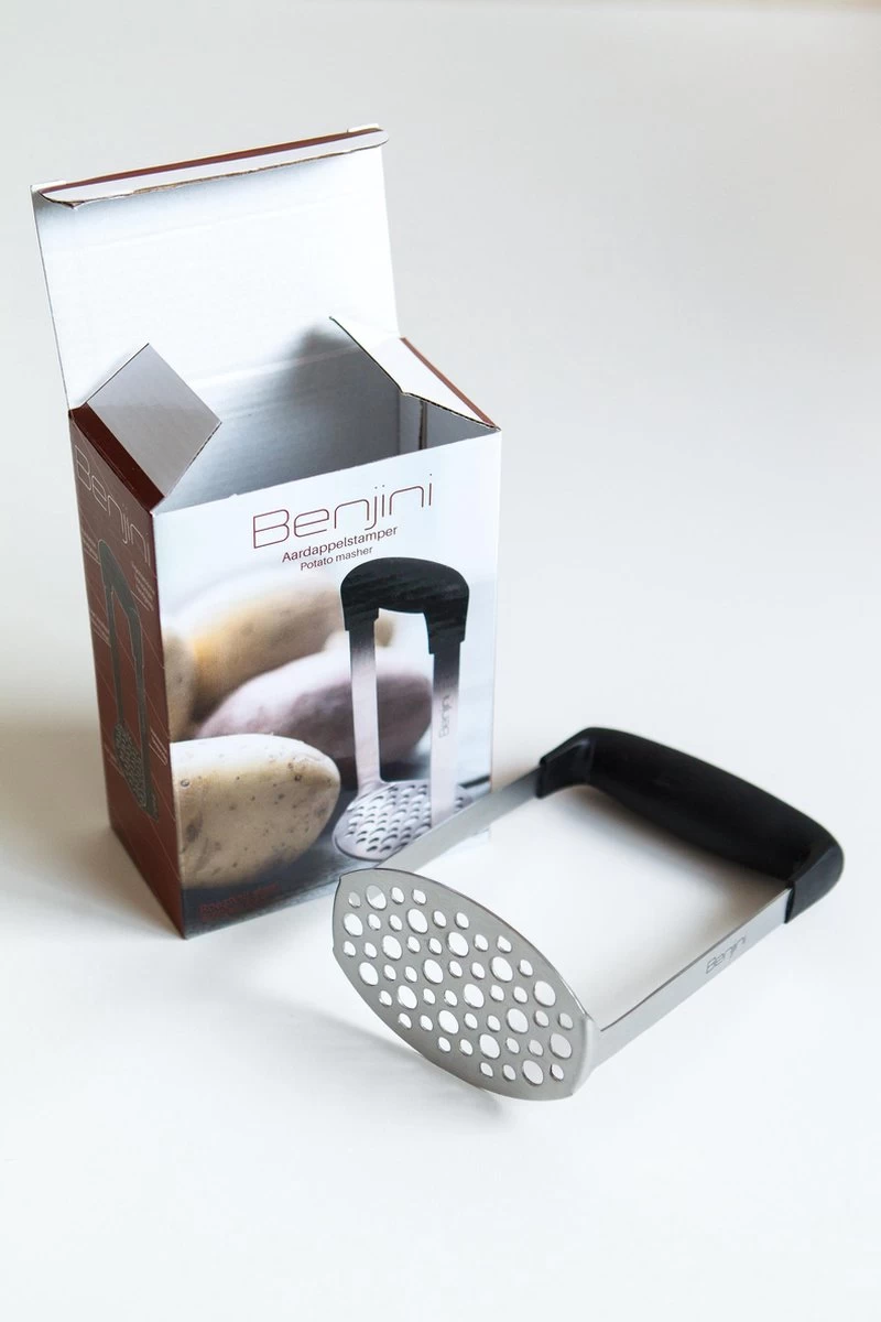 Aardappelstamper | Professioneel | Stamper | Pureestamper | Potato Masher | Pureerder | Stamppot Stamper | Matt Steel | Horizontale Handgreep | Professioneel | Ergonomische Handgreep | Handmatig | Vaatwasserbestendig 10 Aardappelstamper | Professioneel | Stamper | Pureestamper | Potato Masher | Pureerder | Stamppot Stamper | Matt Steel | Horizontale Handgreep | Professioneel | Ergonomische Handgreep | Handmatig | Vaatwasserbestendig - Afbeelding 8