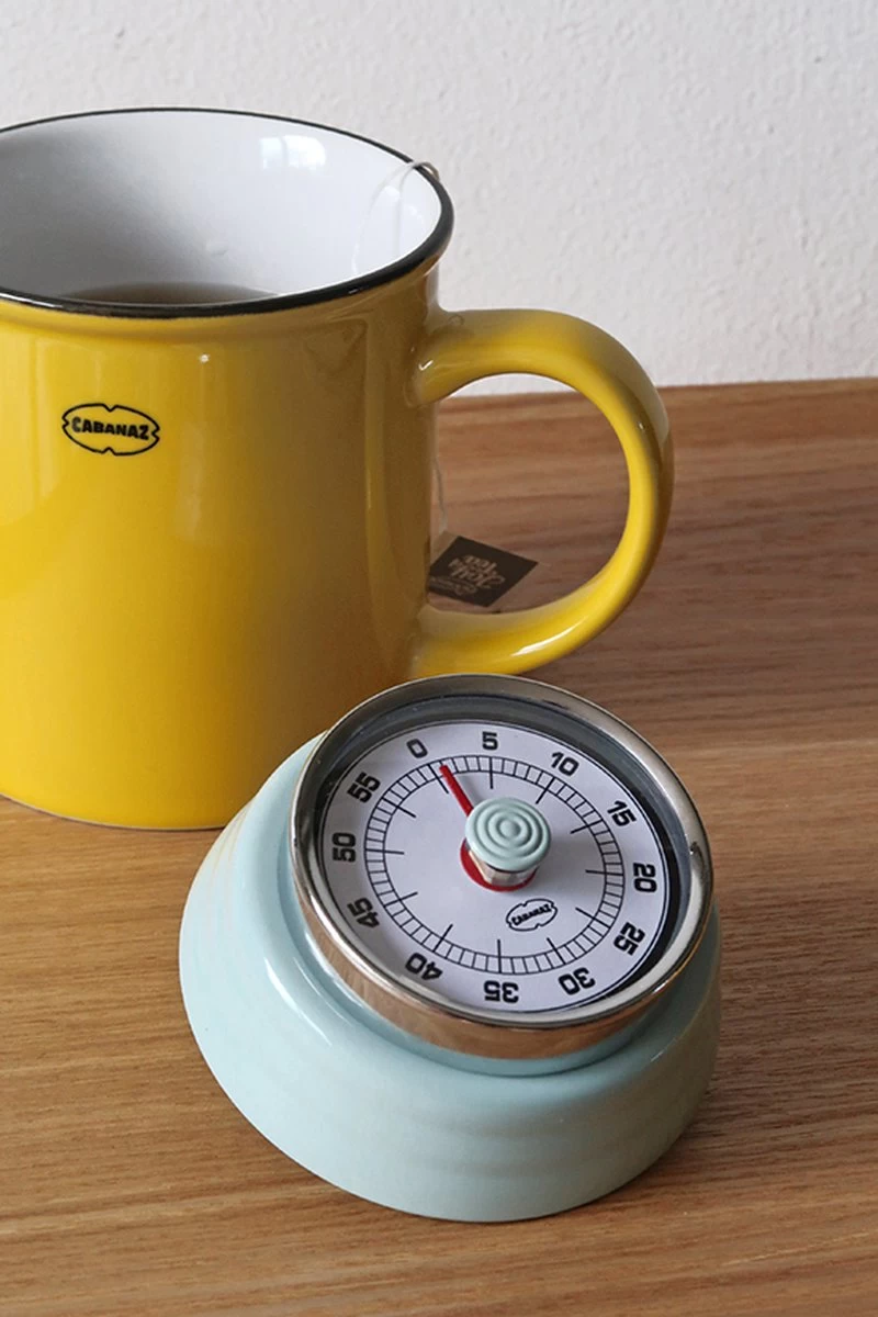 CABANAZ - Mechanische Kookwekker, Metaal Met Magneet, KITCHEN TIMER, Blauw 4 CABANAZ - Mechanische Kookwekker, Metaal Met Magneet, KITCHEN TIMER, Blauw - Afbeelding 2