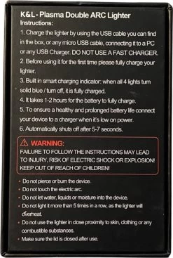 K&L Elektrische Plasma Aansteker - Vuurwerk - USB Oplaadbaar - Storm Bestendig -Keukenbarbecue 808x1200 1