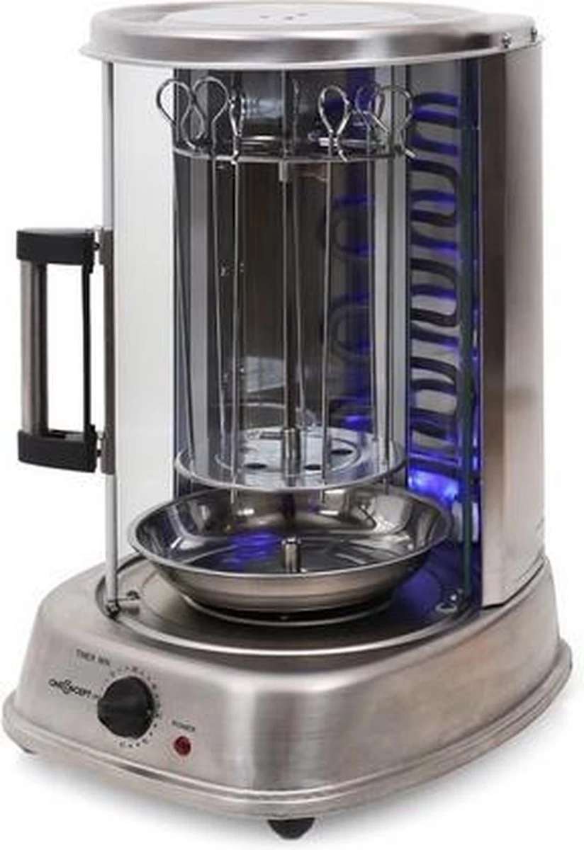 OneConcept Kebab Master Pro Grill Tafelblad Electrisch Roestvrijstaal 7 OneConcept Kebab Master Pro Grill Tafelblad Electrisch Roestvrijstaal - Afbeelding 5