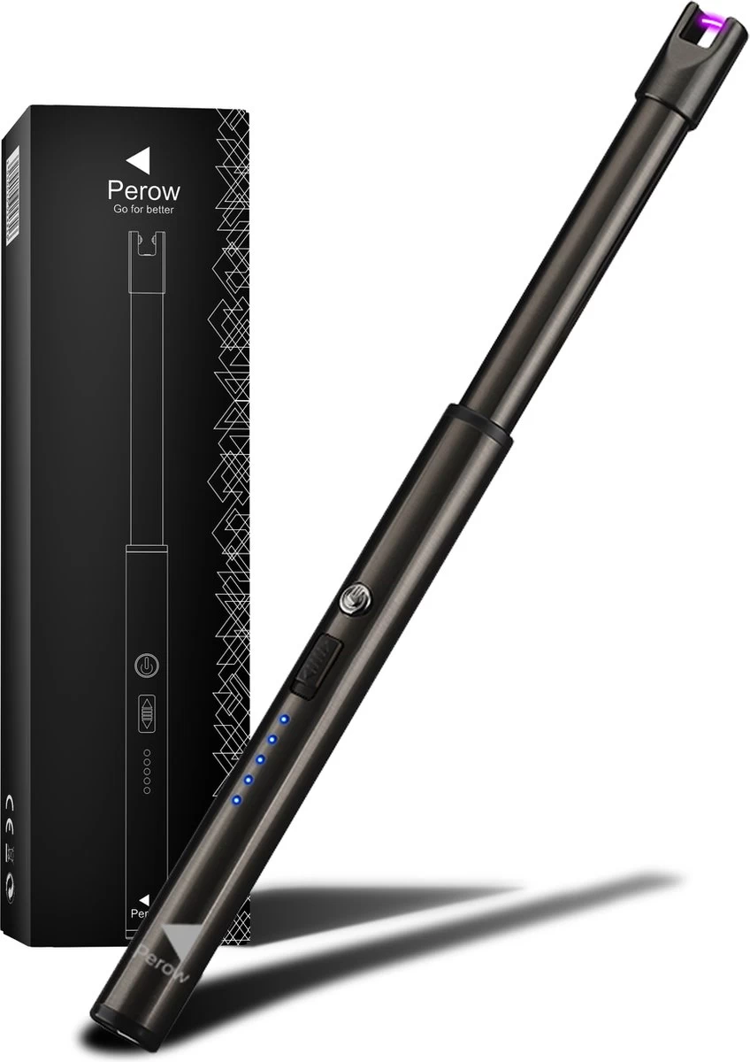 Oplaadbare Lange Dunne Elektrische Aansteker - Duurzame Plasma Aansteker - Inclusief Cadeauverpakking - BBQ – Kaarsen - Zwart 3 Oplaadbare Lange Dunne Elektrische Aansteker - Duurzame Plasma Aansteker - Inclusief Cadeauverpakking - BBQ – Kaarsen - Zwart