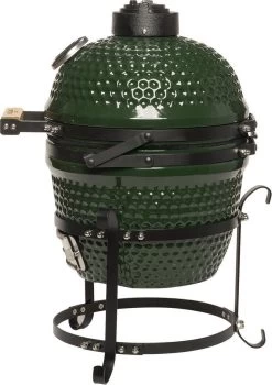 Patton Kamado Keramische Houtskoolbarbecue - 13" - Grilloppervlak Ø 28 Cm - Inclusief Heatdeflector - Groen 8 Patton Kamado Keramische Houtskoolbarbecue - 13" - Grilloppervlak Ø 28 Cm - Inclusief Heatdeflector - Groen -Keukenbarbecue 848x1200 4