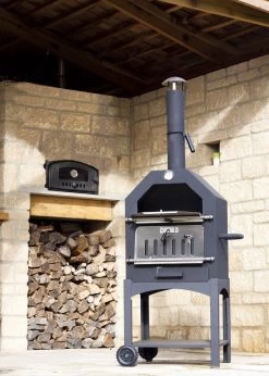 Merkloos MaxxGarden Pizza Oven - Smoker Barbecue Houtskool 45 X 65 X 158cm -Keukenbarbecue 856x1200