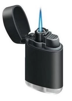 Merkloos Torch Turbo Aansteker Navulbaar Zwart