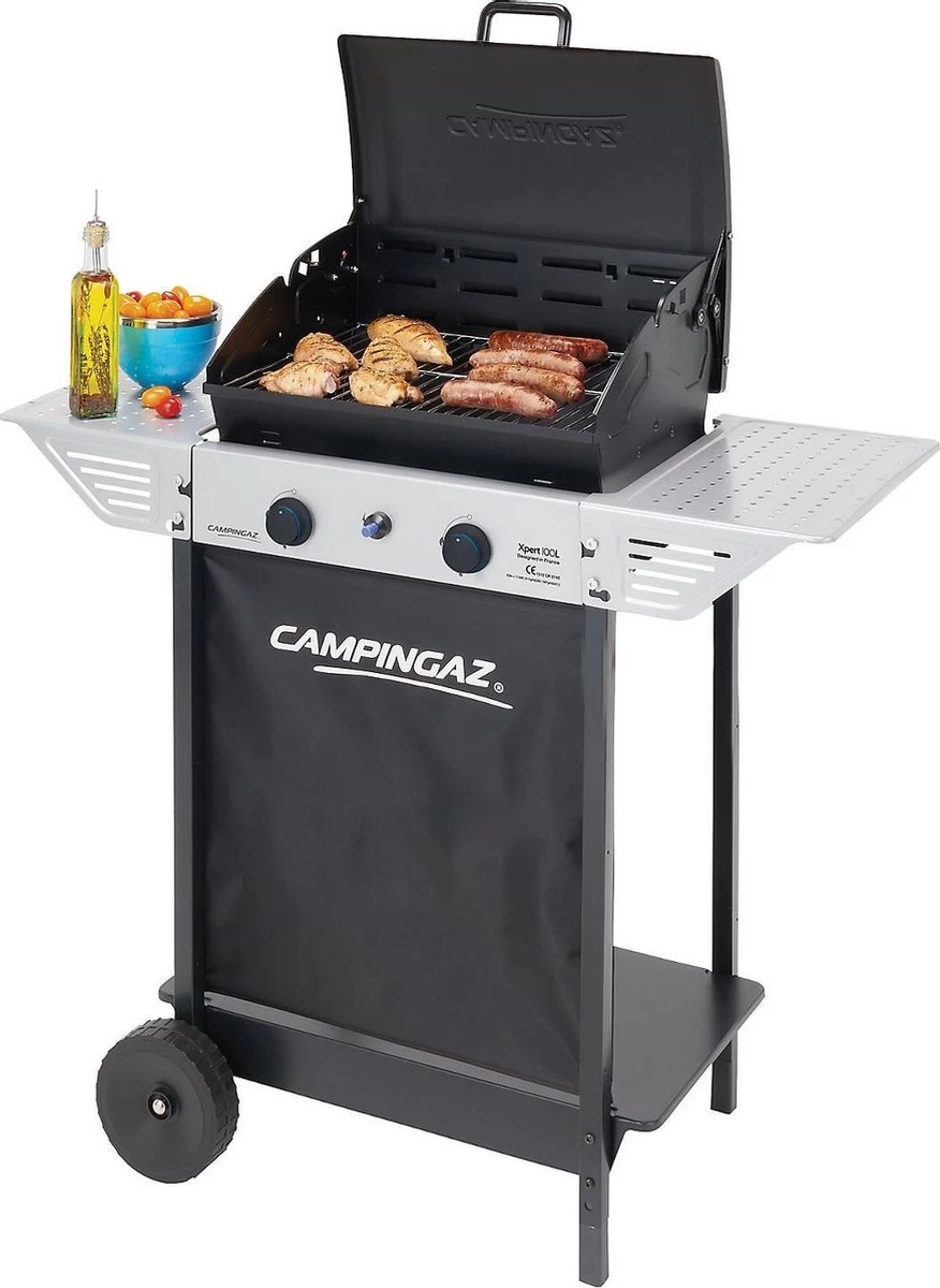 Campingaz Xpert 100 L Gasbarbecue - BBQ - 2-Branders - Grijs/zwart 4 Campingaz Xpert 100 L Gasbarbecue - BBQ - 2-Branders - Grijs/zwart - Afbeelding 2