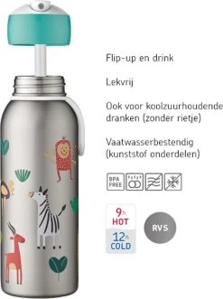 Mepal – Isoleerfles Flip-up Campus – Unicorn – Waterfles Met Rietje – Houdt Je Drankje Tot 9 Uur Warm En 12 Uur Koud – Drinkfles Voor Kinderen – Thermosfles -Keukenbarbecue 896x1200 2