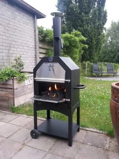 Merkloos MaxxGarden Pizza Oven - Smoker Barbecue Houtskool 45 X 65 X 158cm -Keukenbarbecue 900x1200 19