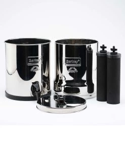 Big Berkey Set: Waterfilter 8,5L + RVS Kraantje + Standaard -Keukenbarbecue 900x1200