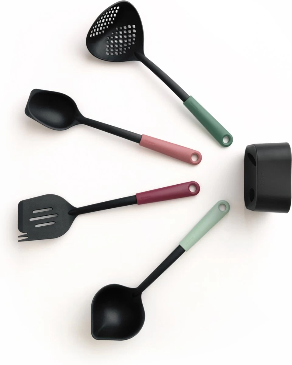 Brabantia Tasty+ Kookgerei Set - 4-delig Plus Houder - Mixed Colours 7 Brabantia Tasty+ Kookgerei Set - 4-delig Plus Houder - Mixed Colours - Afbeelding 5